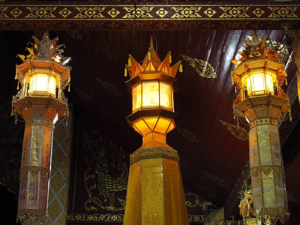 Lanna Lamp Della Thailandia Del Nord Wat Phra Quella Lanterna — Foto Stock