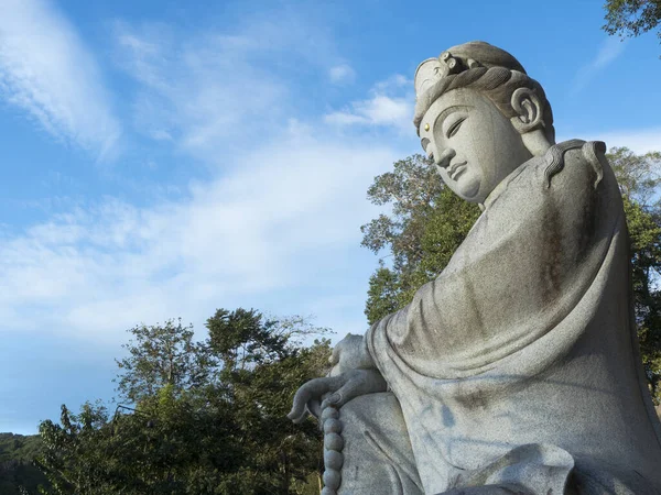 Kamienna Rzeźba Guanyin Kuan Eim Kuan Yin — Zdjęcie stockowe