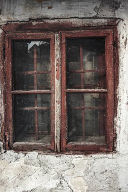 Eski grunge ahşap pencere