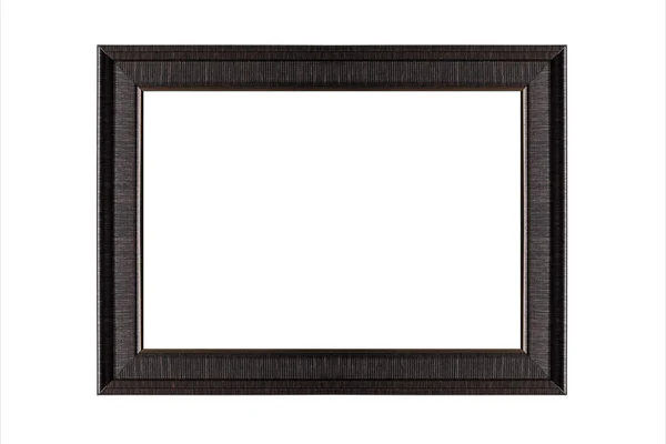 Klassiek Houten Frame Witte Achtergrond Close — Stockfoto