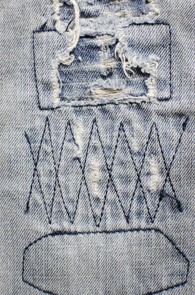 Jeans Denim Texture Fond Jeans Denim Avec Vieux Déchiré — Photo