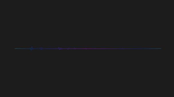 アナログ オーディオ周波数モニター サウンド ウェーブ 色とりどりの音の波 — ストック動画