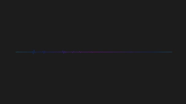 Analoge Audio Frequenz Monitor Schallwelle Vielfarbige Schallwellen — Stockvideo