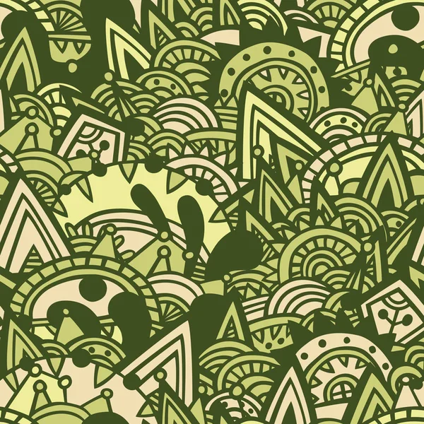 Moss grönt Aztec sömlösa mönster. Vektor. — Stock vektor