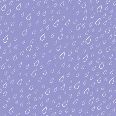 Menekşe vektör yağmur ile seamless modeli bırakır. Basit mevsimlik 