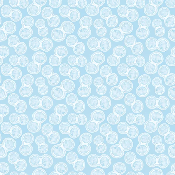 Blue abstract microorganisms seamless pattern. Rester illustrati — Stock Photo, Image