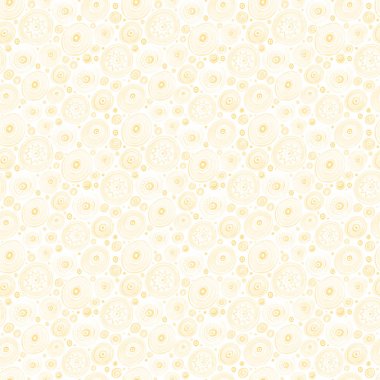 Açık Sarı Daireler Soyut Dikişsiz Desen. Raster backgroun