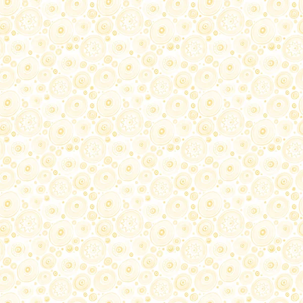 Light Yellow Circles Abstract Seamless Pattern. Raster backgroun