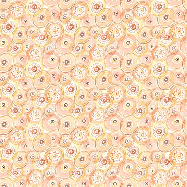 Vainilla Bubblegum Circles Abstract Seamless Pattern Raster — Foto de Stock