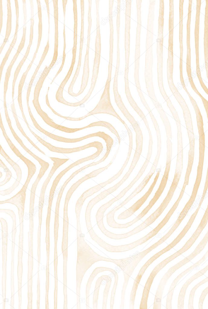 Lighnt brown abstract stripes watercolor Horizontal Background. 