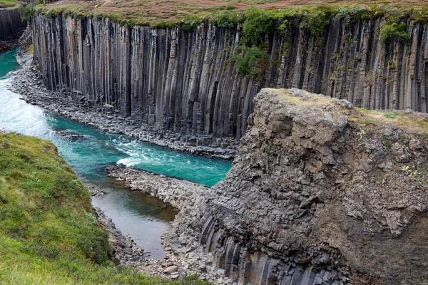 Zlanda Daki Jokuldalur Vadisi Ndeki Studlagil Kanyonu Nun Nefes Kesici — Stok fotoğraf