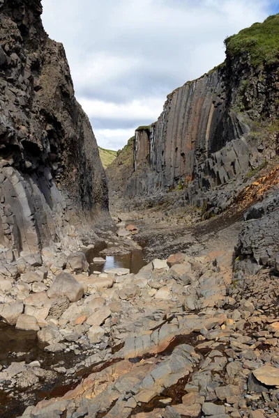 Zlanda Daki Jokuldalur Vadisi Ndeki Studlagil Kanyonu Nun Nefes Kesici — Stok fotoğraf