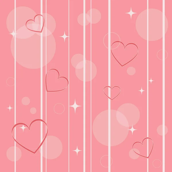 Pink Vivid Design Hearts Stars Circles Shapes Decoration — Stock Photo, Image