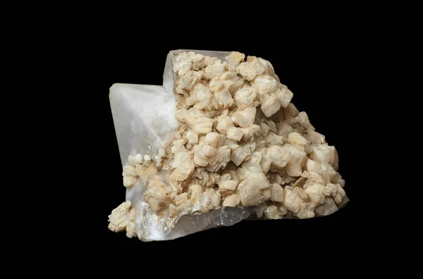 The crystals of quartz and calcite — Stock Photo, Image