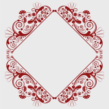 Dekoratif çiçek desenli vektör vintage çiçek arkaplanı