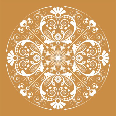 Dekoratif çiçek desenli vektör vintage çiçek arkaplanı