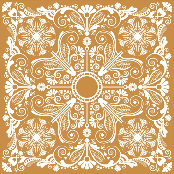 Vector Vintage Floral Background Decorative Flowers Design — Stock Vector