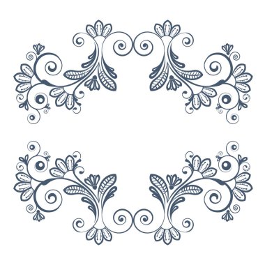 Dekoratif çiçek desenli vektör vintage çiçek arkaplanı