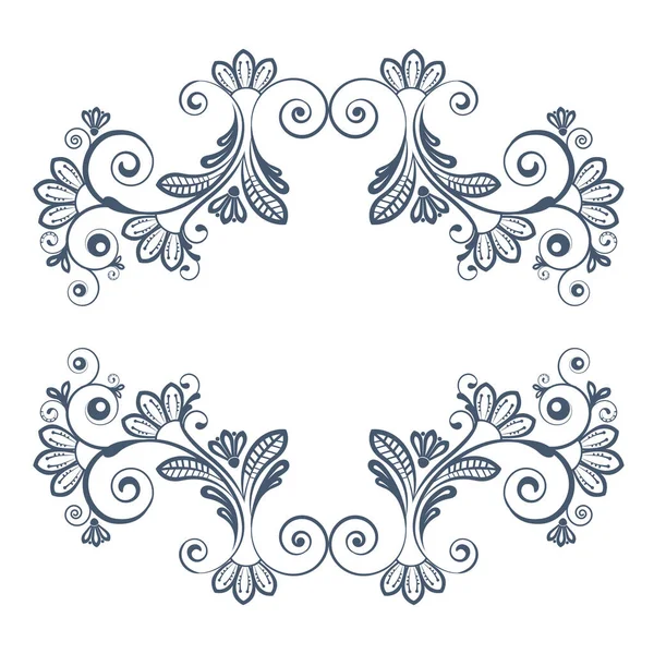 Vektor Vintage Floralen Hintergrund Mit Dekorativen Blumen Für Design — Stockvektor