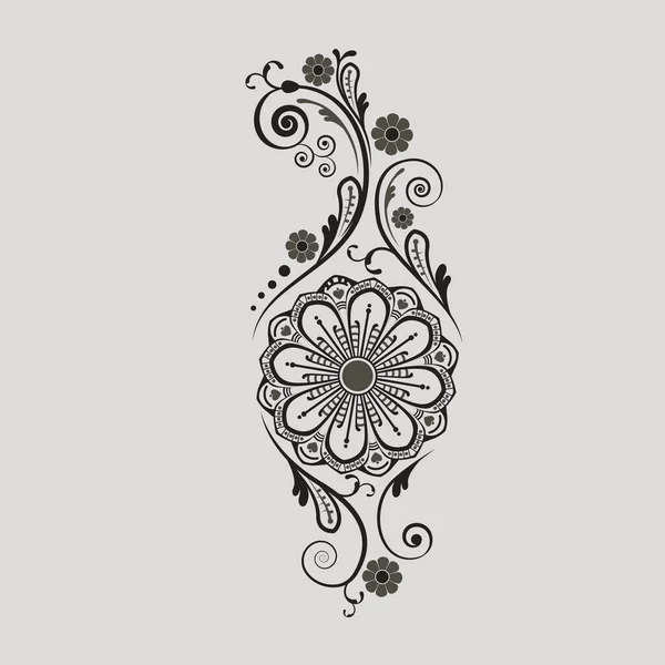 デザインのための装飾花とベクトルヴィンテージの花の背景 — ストックベクタ