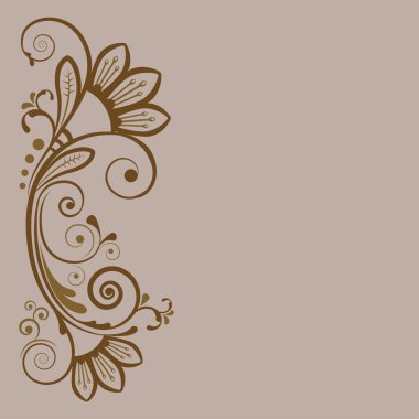 Dekoratif çiçek desenli vektör vintage çiçek arkaplanı