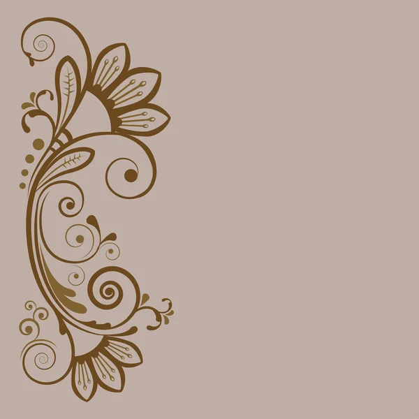 Vector Vintage Bloemen Achtergrond Met Decoratieve Bloemen Voor Design — Stockvector