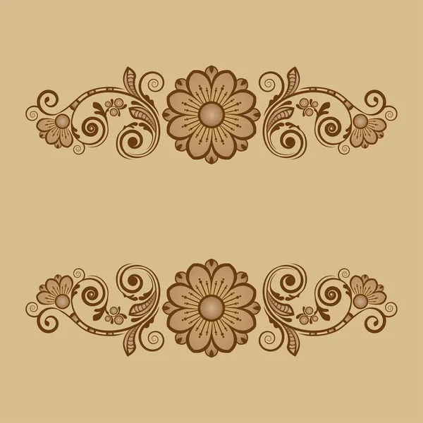 デザインのための装飾花とベクトルヴィンテージの花の背景 — ストックベクタ