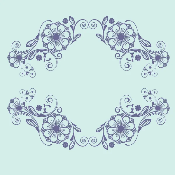 Vector Vintage Bloemen Achtergrond Met Decoratieve Bloemen Voor Design — Stockvector