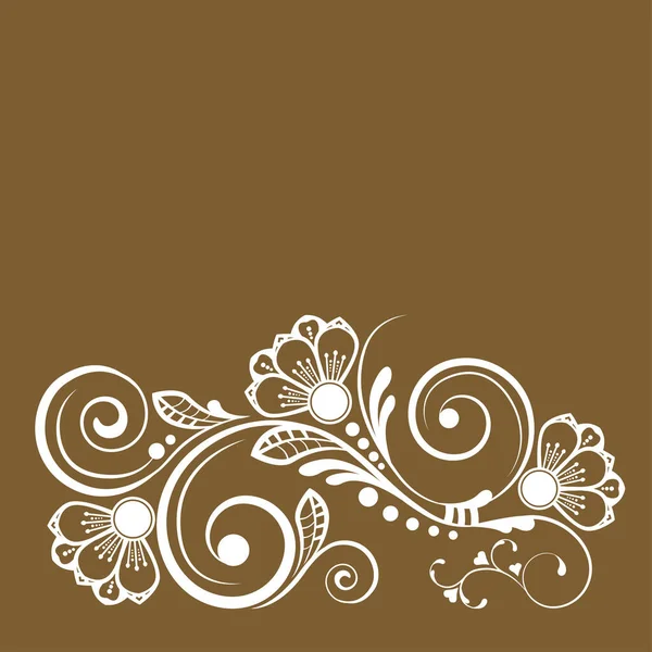 Vector Vintage Bloemen Achtergrond Met Decoratieve Bloemen Voor Design — Stockvector