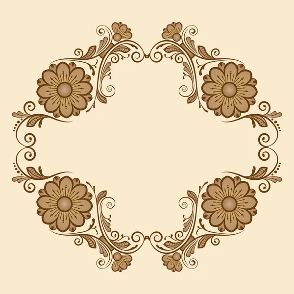 Vector Vintage Bloemen Achtergrond Met Decoratieve Bloemen Voor Design — Stockvector