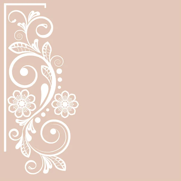 Fondo Floral Vintage Con Flores Decorativas Para Diseño — Vector de stock