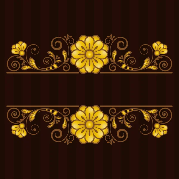 デザインのための装飾的な花とヴィンテージ花の背景 — ストックベクタ