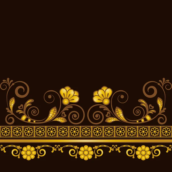 Ročník Květinové Pozadí Dekorativní Květiny Pro Design — Stockový vektor