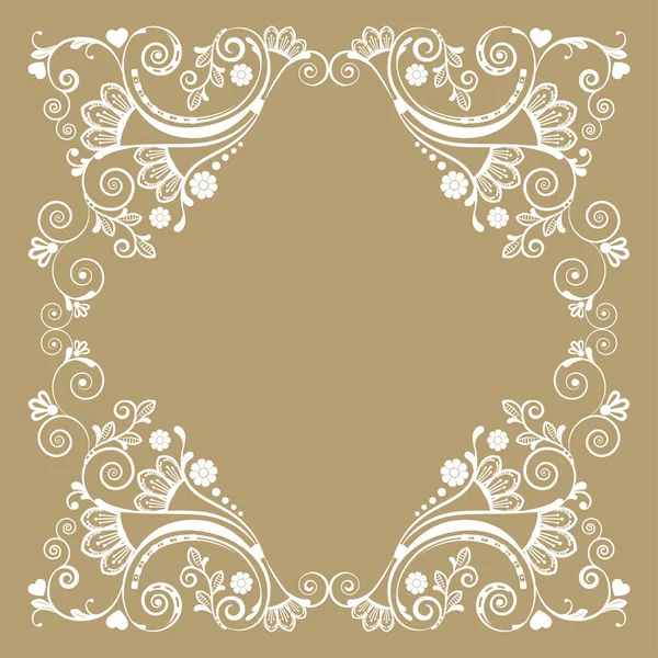 Vintage Floral Background Decorative Flowers Design — Stock Vector