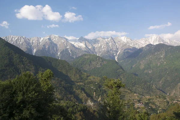 Gyönyörű Kilátás Dhauladhar Himalájai Range Egy Tiszta Nap Kareri Himachal — Stock Fotó