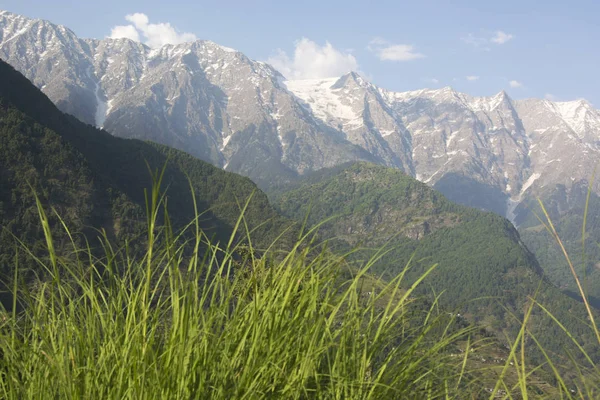 Gyönyörű Kilátás Dhauladhar Himalájai Range Egy Tiszta Nap Kareri Himachal — Stock Fotó