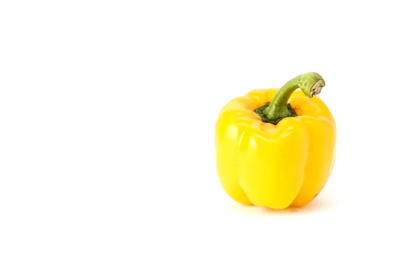 Poivron Jaune Poivron Capsicum Sur Fond Blanc — Photo