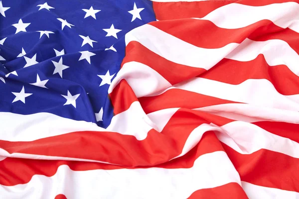 Amerikan bayrağı sınır düz beyaz arka plan üzerinde