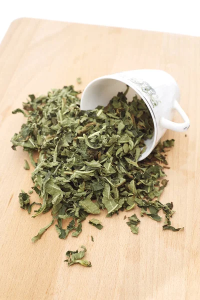 Feigenblatt Tee Hausgemacht Auf Weißem Hintergrund — Stockfoto