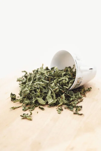 Feigenblatt Tee Hausgemacht Auf Weißem Hintergrund — Stockfoto