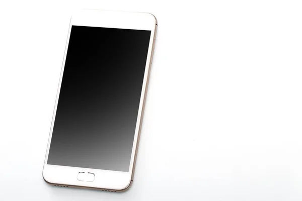 Makieta Stylu Telefonu Komórkowego Pustego Ekranu Białym Tle — Zdjęcie stockowe