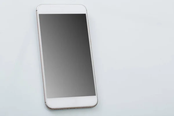 Mockup Stile Cellulare Con Schermo Vuoto Isolato Sfondo Bianco — Foto Stock