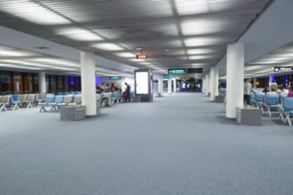 Blur Background Seats Row Terminal Airport Waiting Flight Departure Blurry — Stock Photo, Image