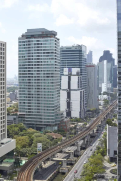 Vervagen Achtergrond Van Ochtend Gouden Licht Weergave Stadsgezicht Bangkok — Stockfoto