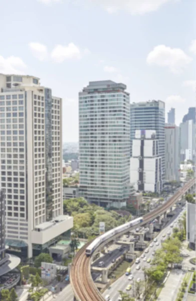 Életlenítés Háttér Reggel Arany Fény Nézet Mint Városkép Bangkok — Stock Fotó