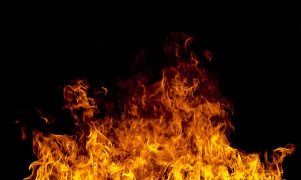 Textura Tormenta Fuego Sobre Fondo Negro Disparo Chispas Fuego Voladoras — Foto de Stock