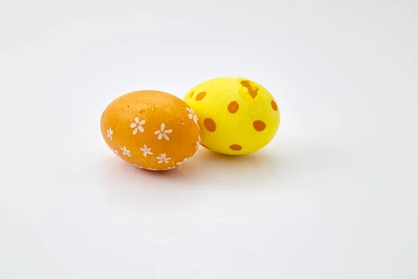 Easter Eggs Spring Decoration White Background — Stock Photo, Image