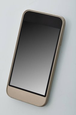 Hareket eden telefon stili mockup boş ekran beyaz arka plan üzerinde izole ile