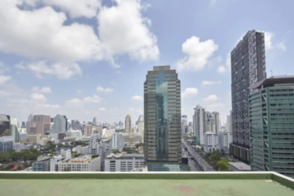 Rozmycie Tła Rano Złoty Jasny Widok Panoramę Miasta Bangkok — Zdjęcie stockowe