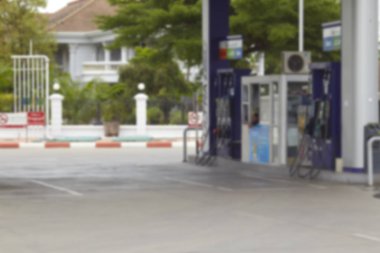 Tayland gündüzleri bulanık atmosfer benzin pompası